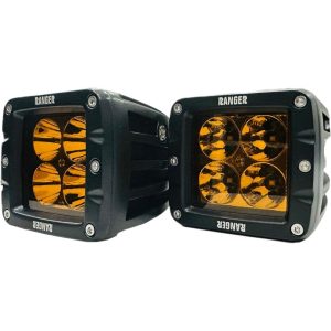 Фара светодиодная 20W (янтарный свет) 2шт "RANGER"