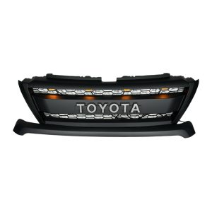 Решётка радиатора Toyota Land Crusier Prado FJ150 2014-2018 чёрная с ДХО "RANGER"