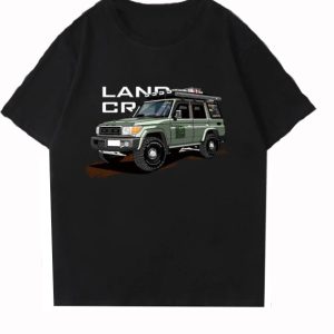 Футболка Toyota Land Cruiser зеленый "без надписи" (чернаяя)