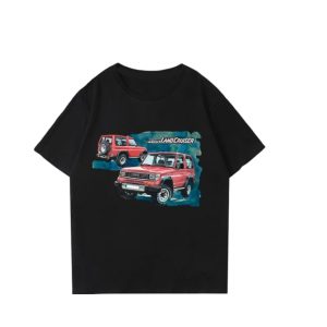 Футболка Toyota Land Cruiser красный "без надписи" (черная)