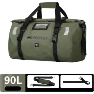 Сумка (хаки) двойная 30Lx30L на мотоцикл "MOTOWOLF"