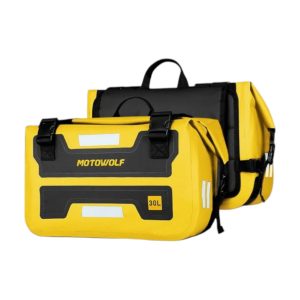 Сумка (жёлтая) двойная 30Lx30L на мотоцикл "MOTOWOLF"